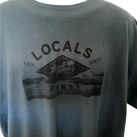 Local MOTION “Locals First” Hawaiian Islands Slate Blue Tee Shirt Men 2X… - Picture 2 of 6